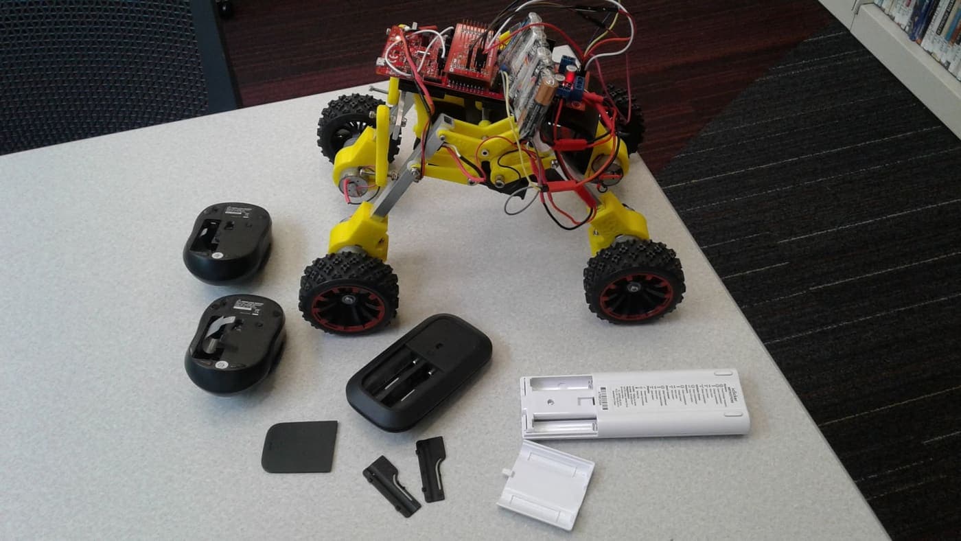 Custom RC car build with microcontroller, motor driver, and wiring